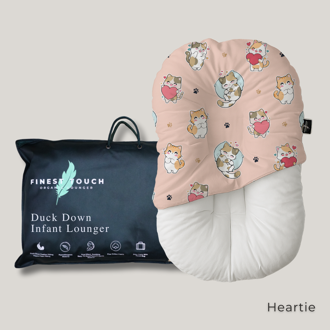 Organic Duck-Down Feather Infant Lounger | Co-Sleeping, Lounging, Play-Time