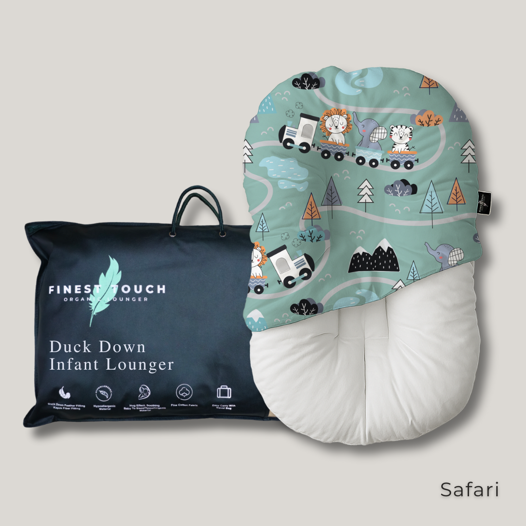 Organic Duck-Down Feather Infant Lounger | Co-Sleeping, Lounging, Play-Time