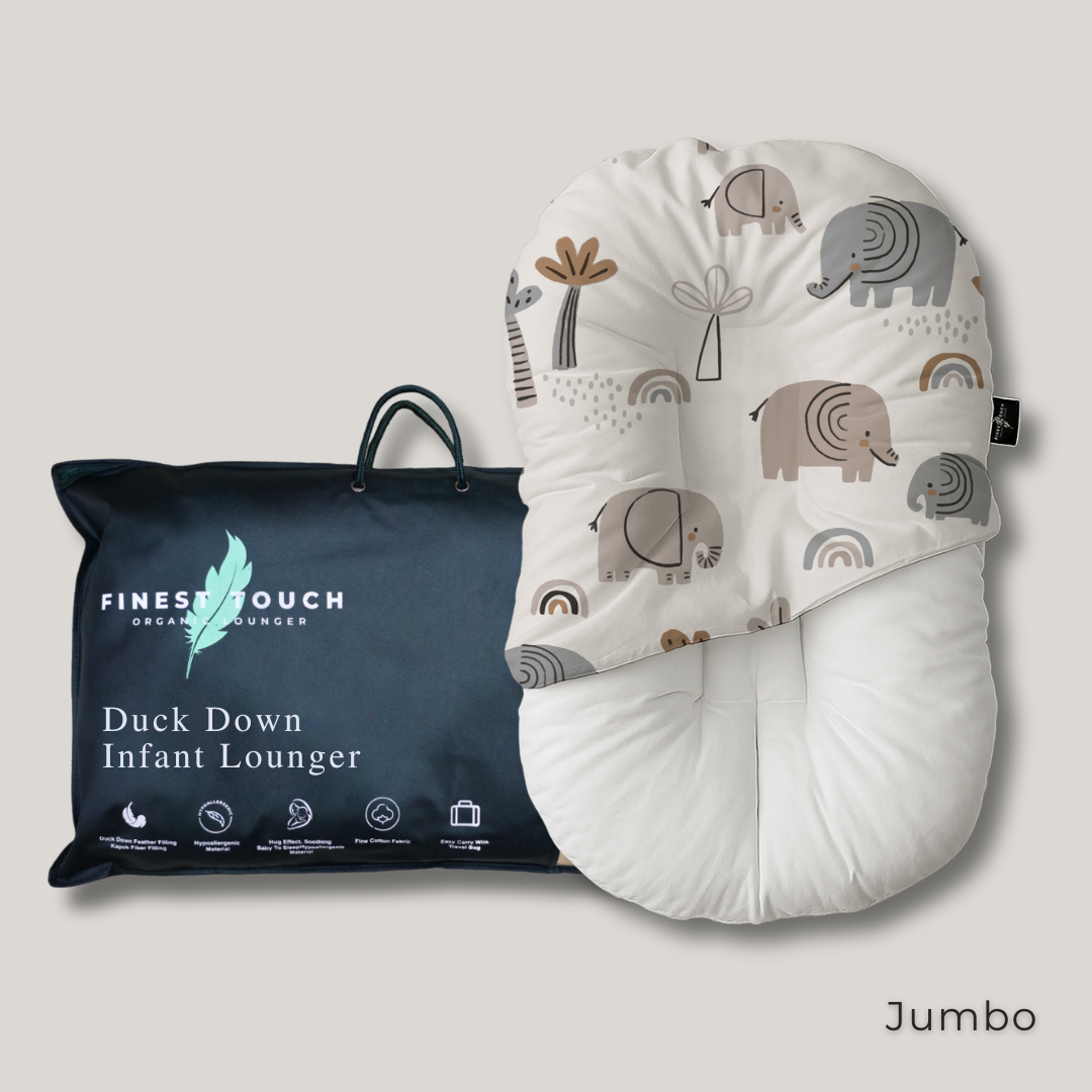 Organic Duck-Down Feather Infant Lounger | Co-Sleeping, Lounging, Play-Time