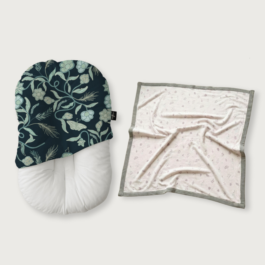 Duck-Down Infant Lounger + Bamboo Blanket Bundle