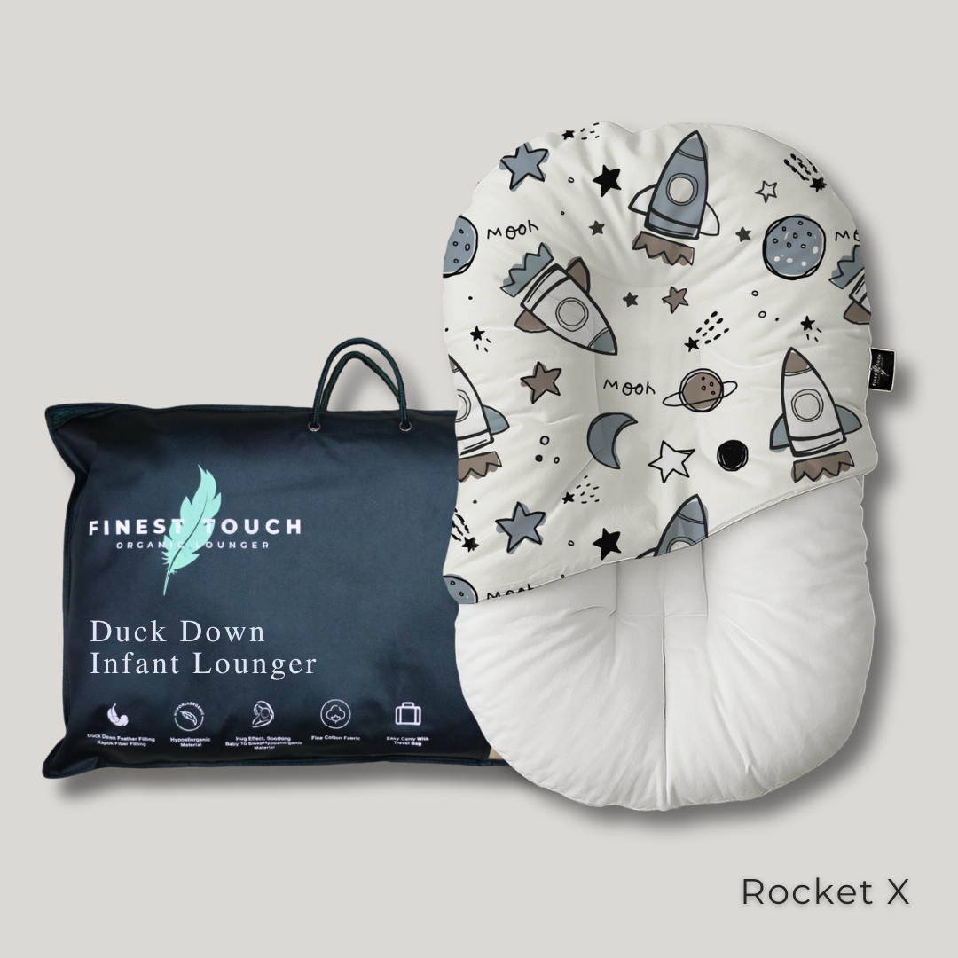 Organic Duck-Down Feather Infant Lounger | Co-Sleeping, Lounging, Play-Time