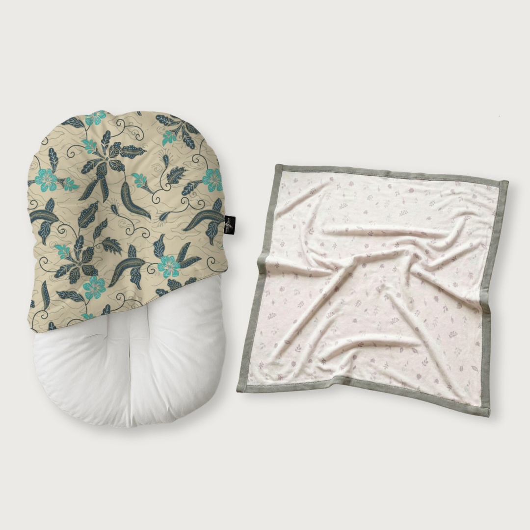 Duck-Down Infant Lounger + Bamboo Blanket Bundle