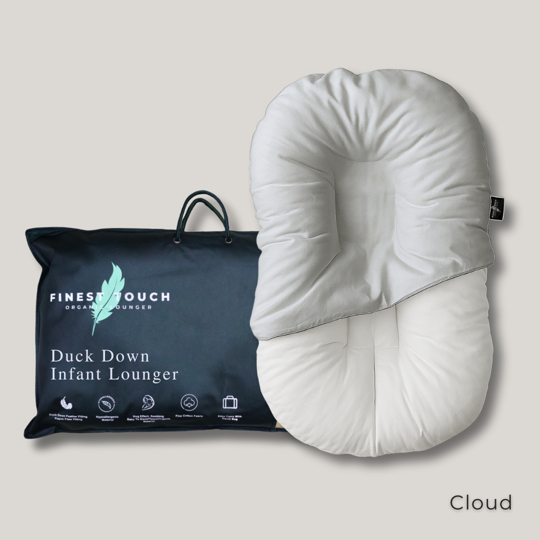 Organic Duck-Down Feather Infant Lounger | Co-Sleeping, Lounging, Play-Time