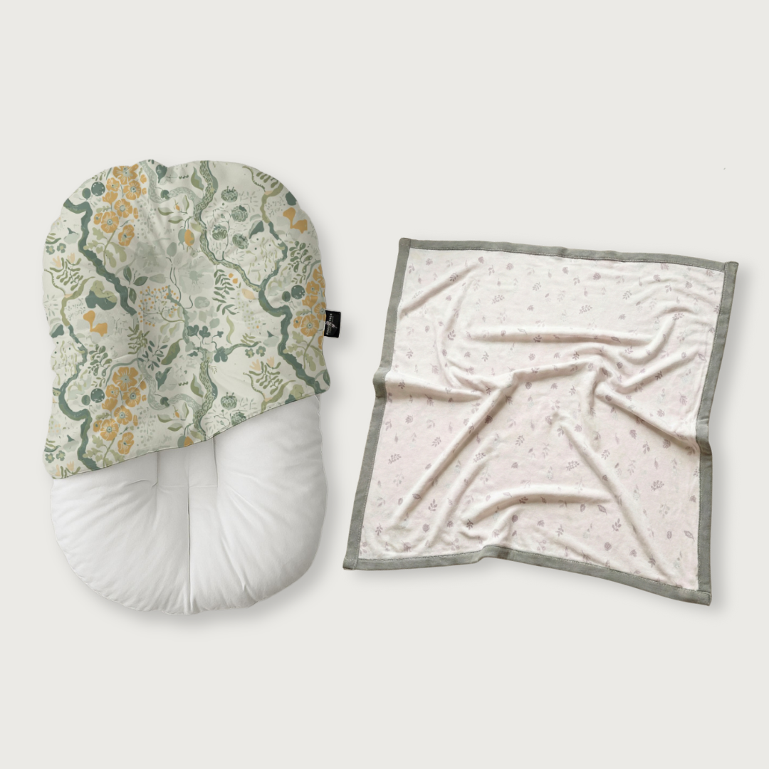 Duck-Down Infant Lounger + Bamboo Blanket Bundle