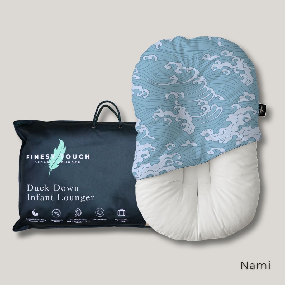 Organic Duck-Down Feather Infant Lounger | Co-Sleeping, Lounging, Play-Time