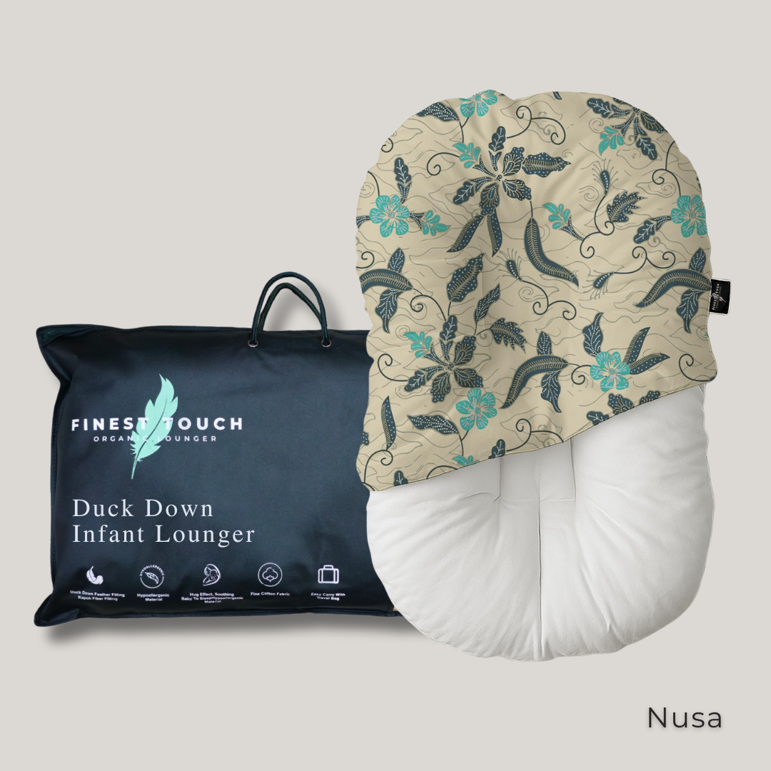 Organic Duck-Down Feather Infant Lounger | Co-Sleeping, Lounging, Play-Time