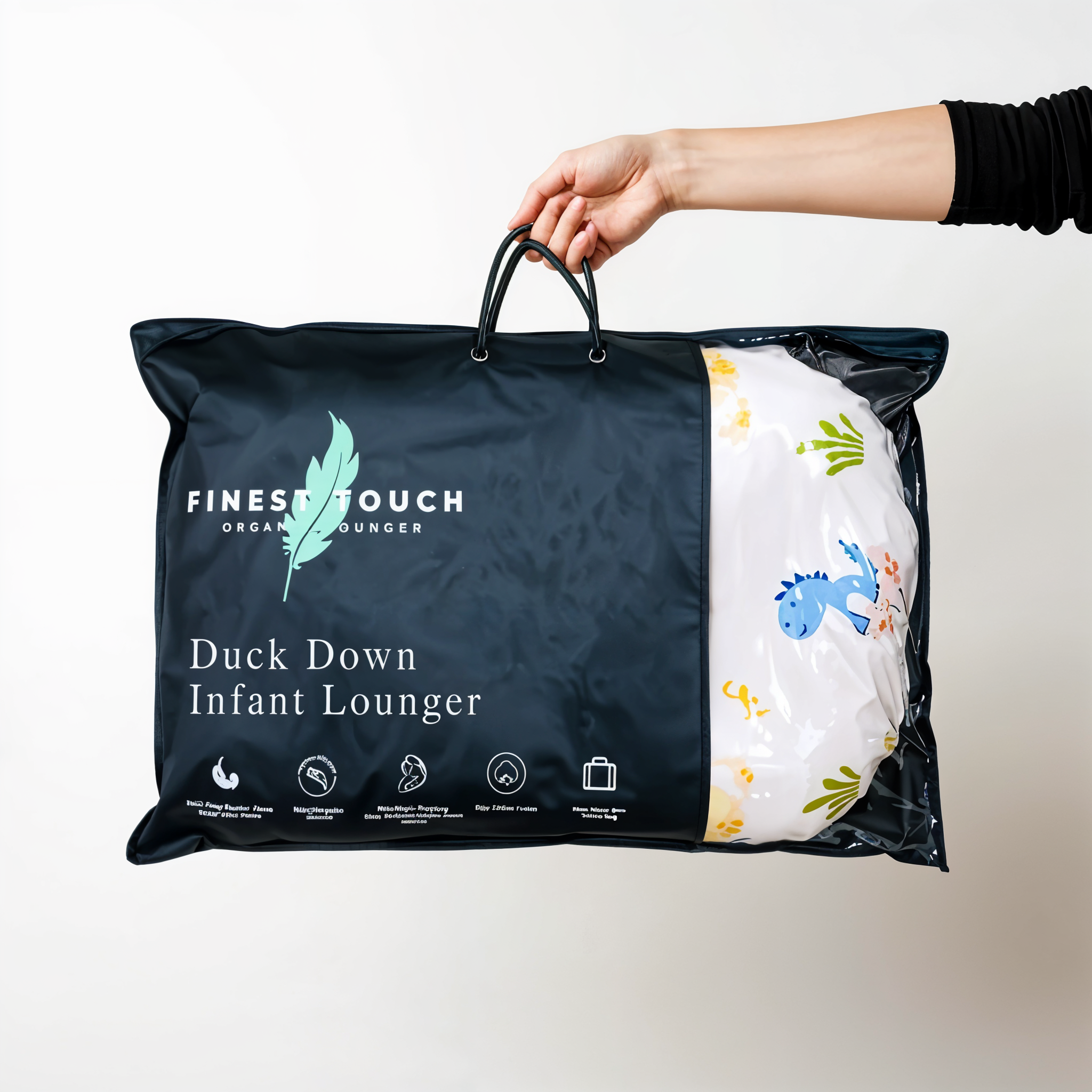 Organic Duck-Down Feather Infant Lounger | Co-Sleeping, Lounging, Play-Time