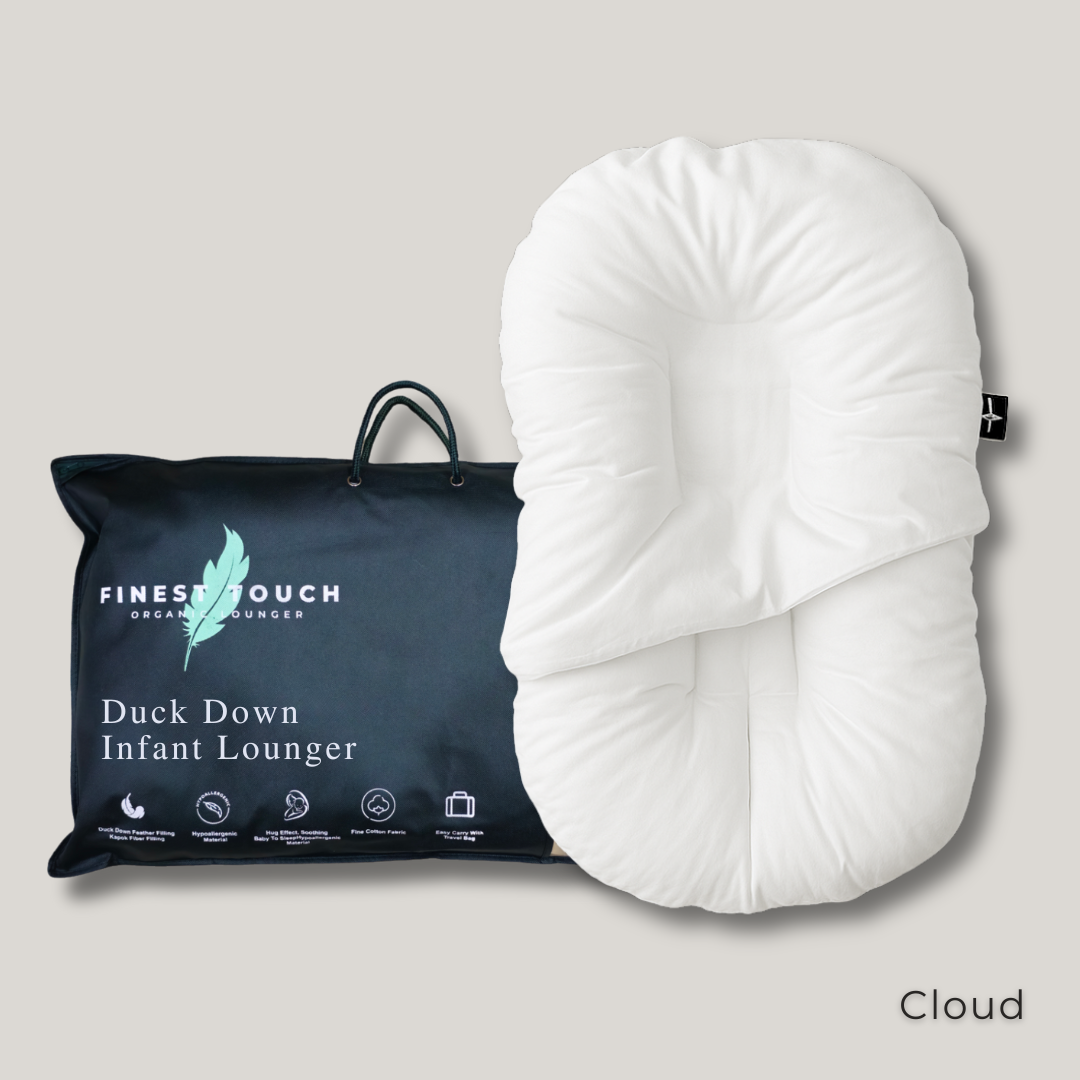 Organic Duck-Down Feather Infant Lounger | Co-Sleeping, Lounging, Play-Time
