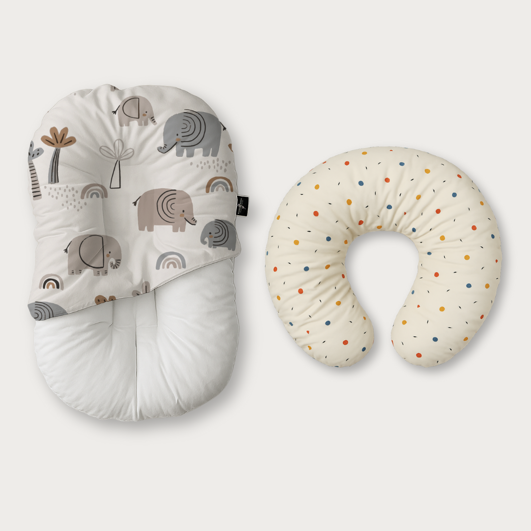 Kapok Lounger + Crescent Pillow Bundle