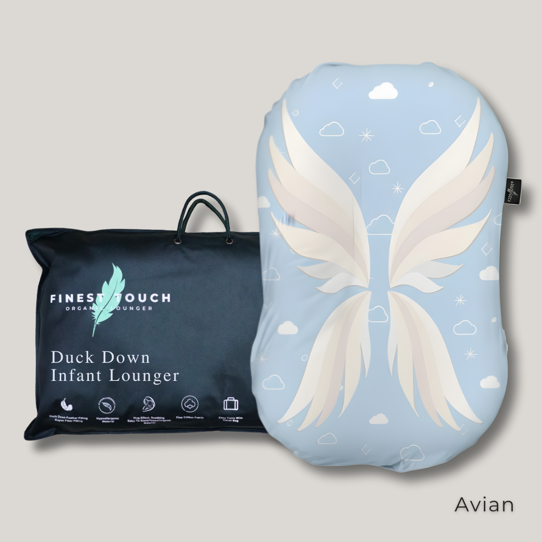 Organic Duck-Down Feather Infant Lounger | Co-Sleeping, Lounging, Play-Time