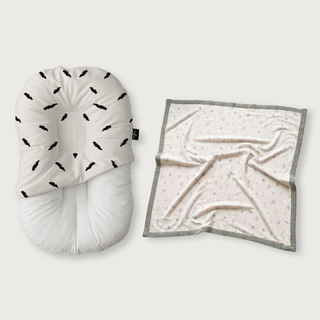 Duck-Down Infant Lounger + Bamboo Blanket Bundle