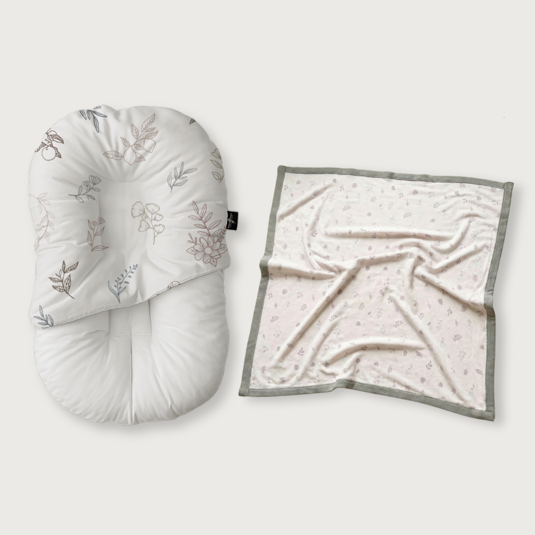 Duck-Down Infant Lounger + Bamboo Blanket Bundle