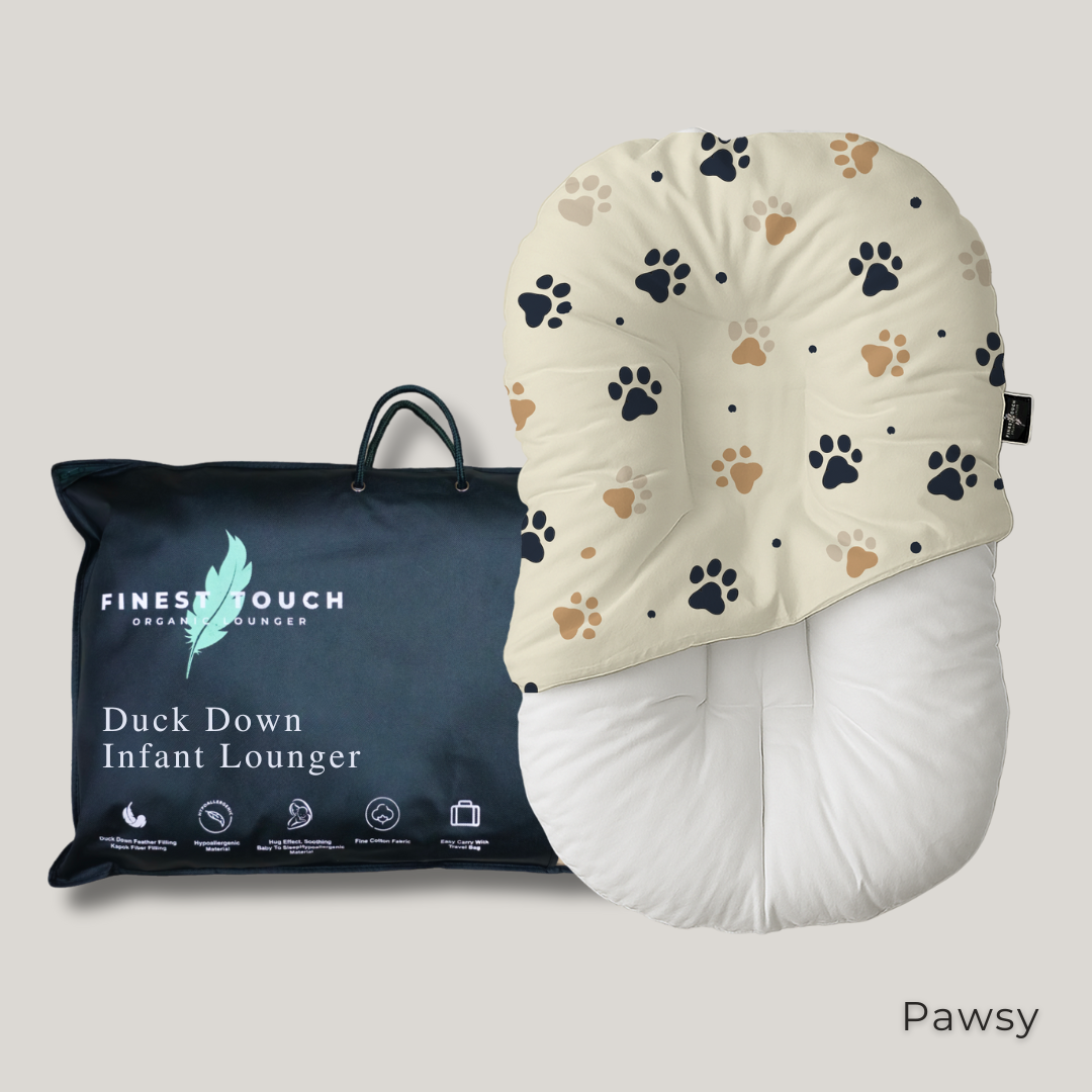 Organic Duck-Down Feather Infant Lounger | Co-Sleeping, Lounging, Play-Time