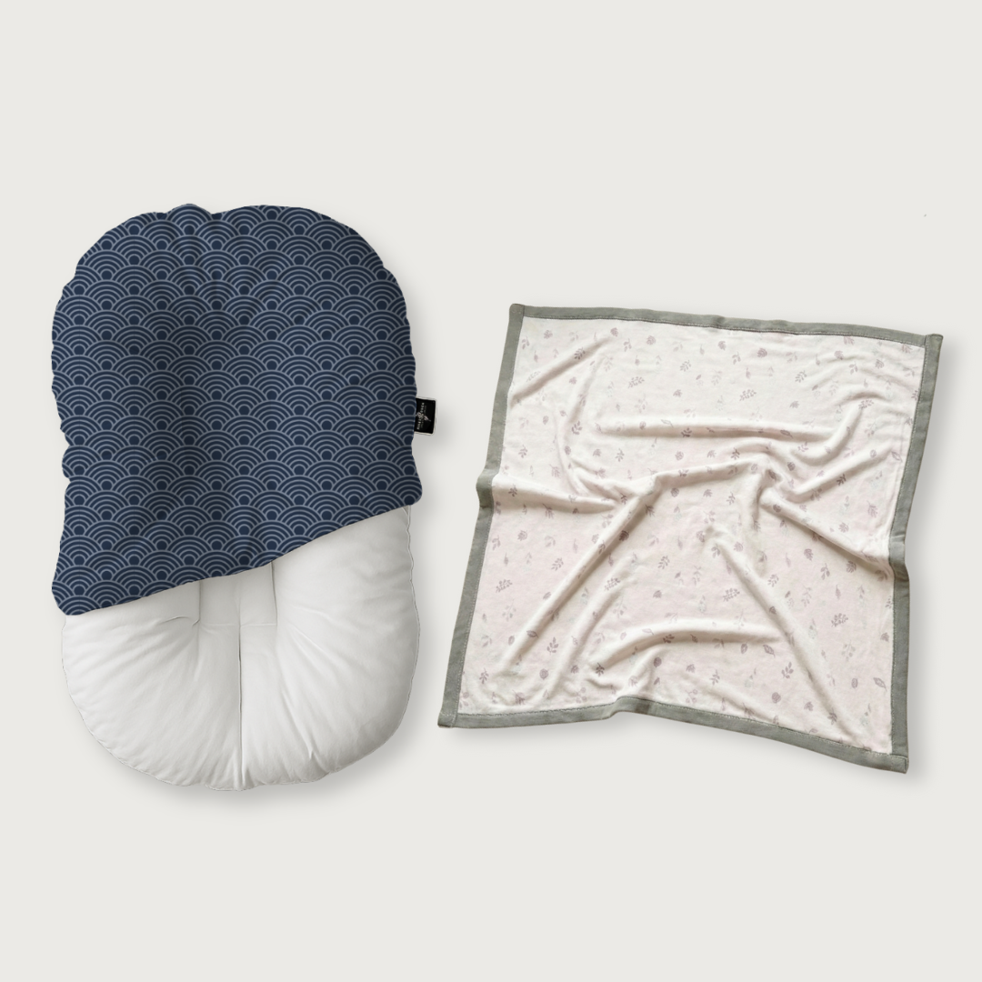 Duck-Down Infant Lounger + Bamboo Blanket Bundle