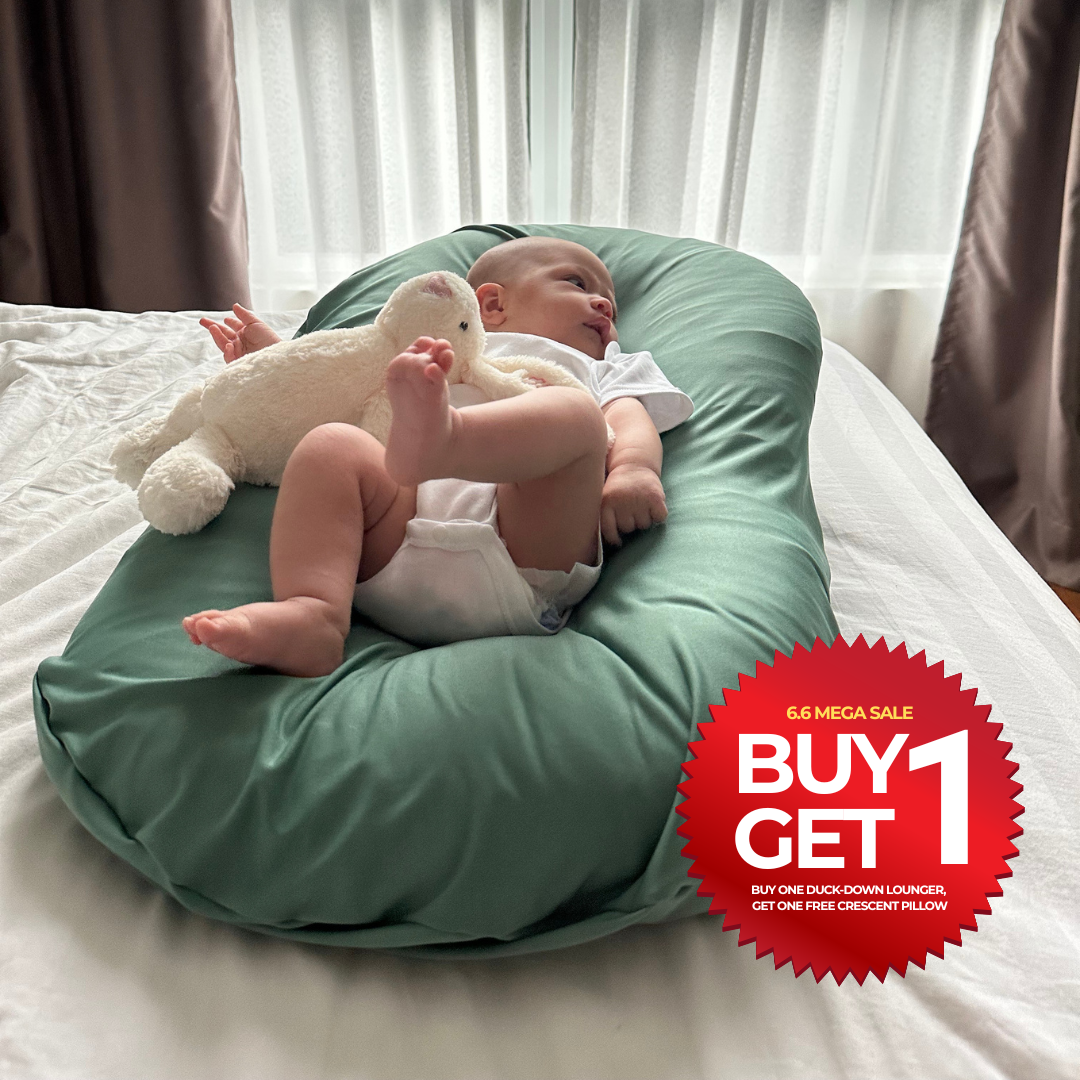 Organic Duck-Down Feather Infant Lounger | Co-Sleeping, Lounging, Play-Time