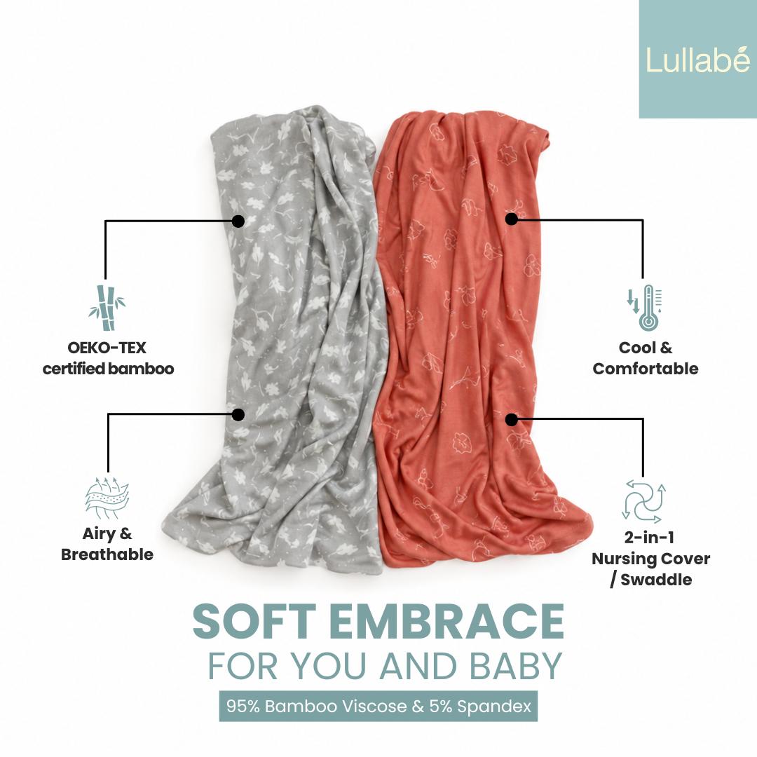 NurtureCover Lullabé X Finest Touch | Bamboo Nursing Cover For Breastfeeding and Baby Swaddle